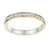 Alliance moderne bicolore or 18 carats