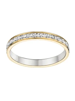Alliance moderne bicolore or 18 carats