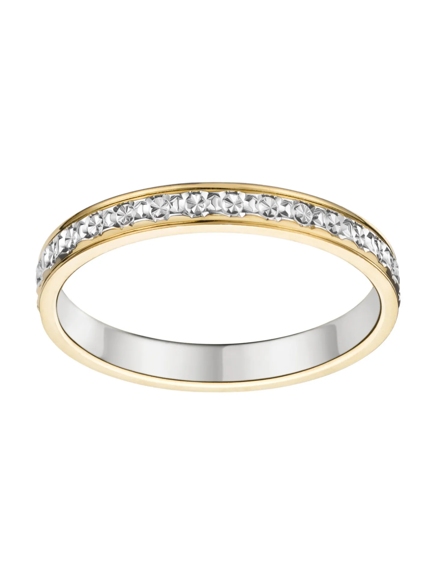 Alliance moderne bicolore or 18 carats