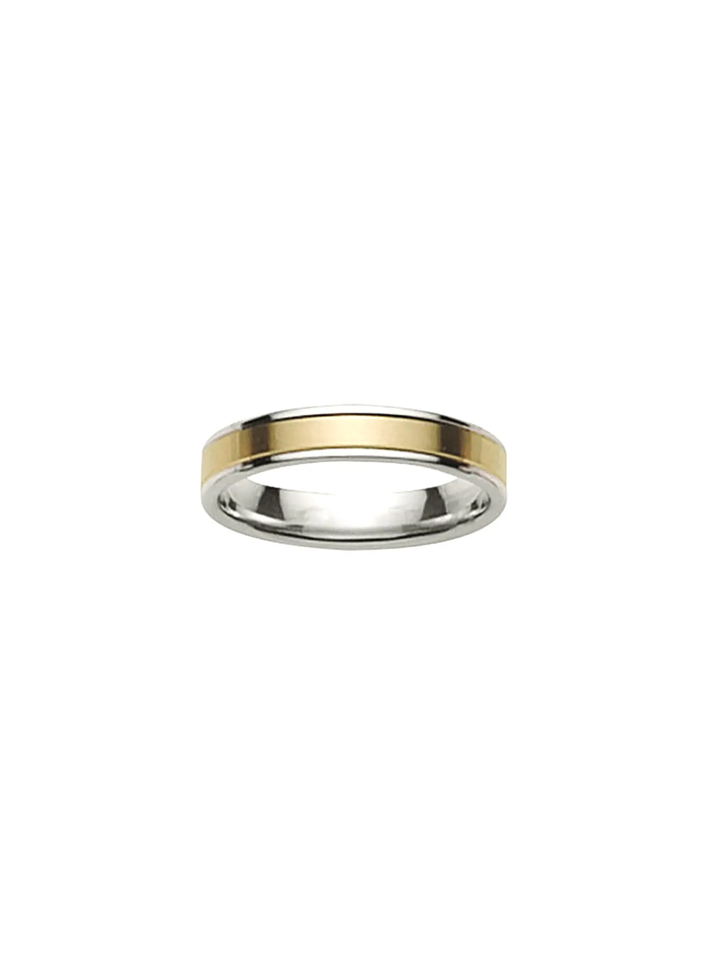 Alliance moderne bicolore or 18 carats