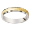 Alliance moderne bicolore or 18 carats