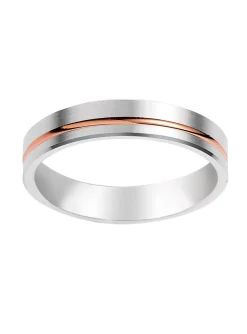 Alliance moderne bicolore or 18 carats
