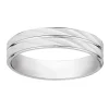 Alliance moderne confort or blanc 18 carats