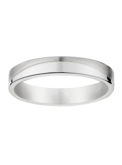 Alliance moderne en or blanc 18 carats_x005f_x000D_brossée et polie
