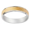 Alliance moderne or bicolore 18 carats