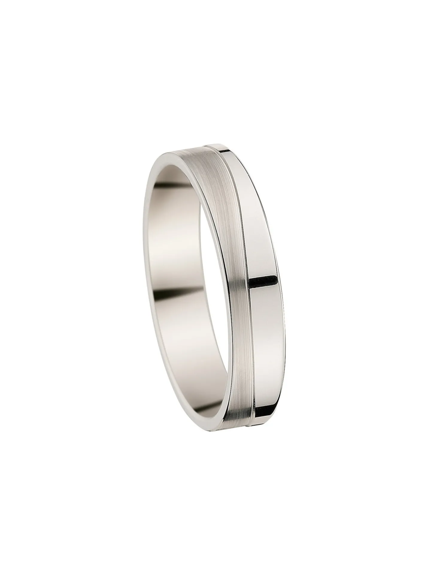 Alliance moderne or blanc 18 carats_x005f_x000D_brossée et polie