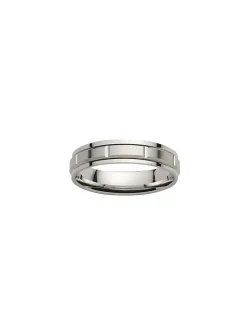 Alliance moderne or blanc 18 carats