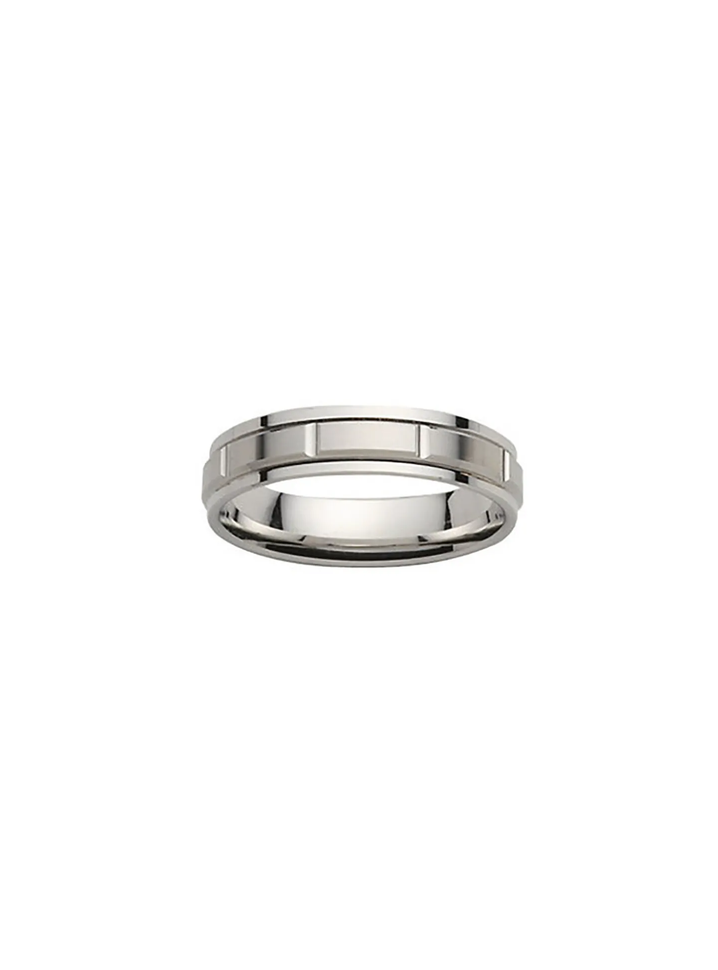 Alliance moderne or blanc 18 carats