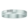 Alliance moderne plate diamants or blanc 18 carats