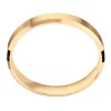 Alliance moderne plate or jaune 18 carats