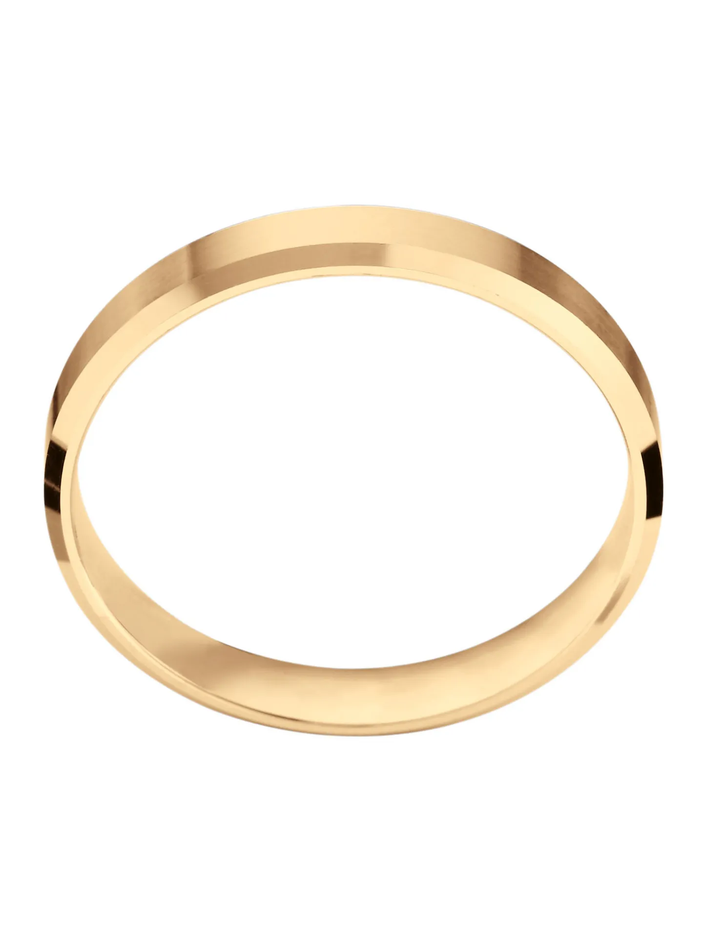 Alliance moderne plate or jaune 18 carats