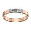 Alliance or rose et blanc 9 carats polie/ciselée