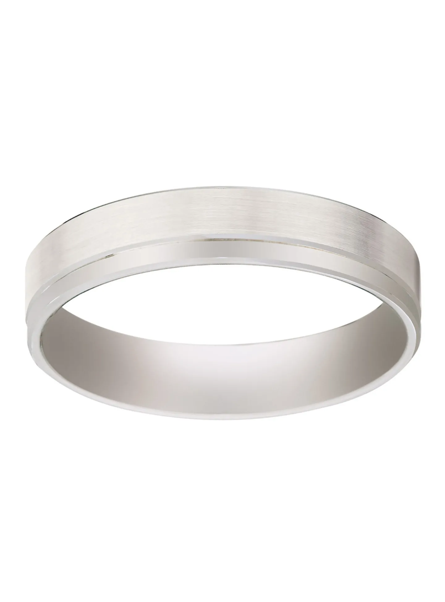 Alliance ruban bi-finitions asymétriques_x005f_x000D_or blanc 18 carats