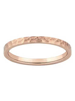 Alliance ruban plat confort or rose martelé