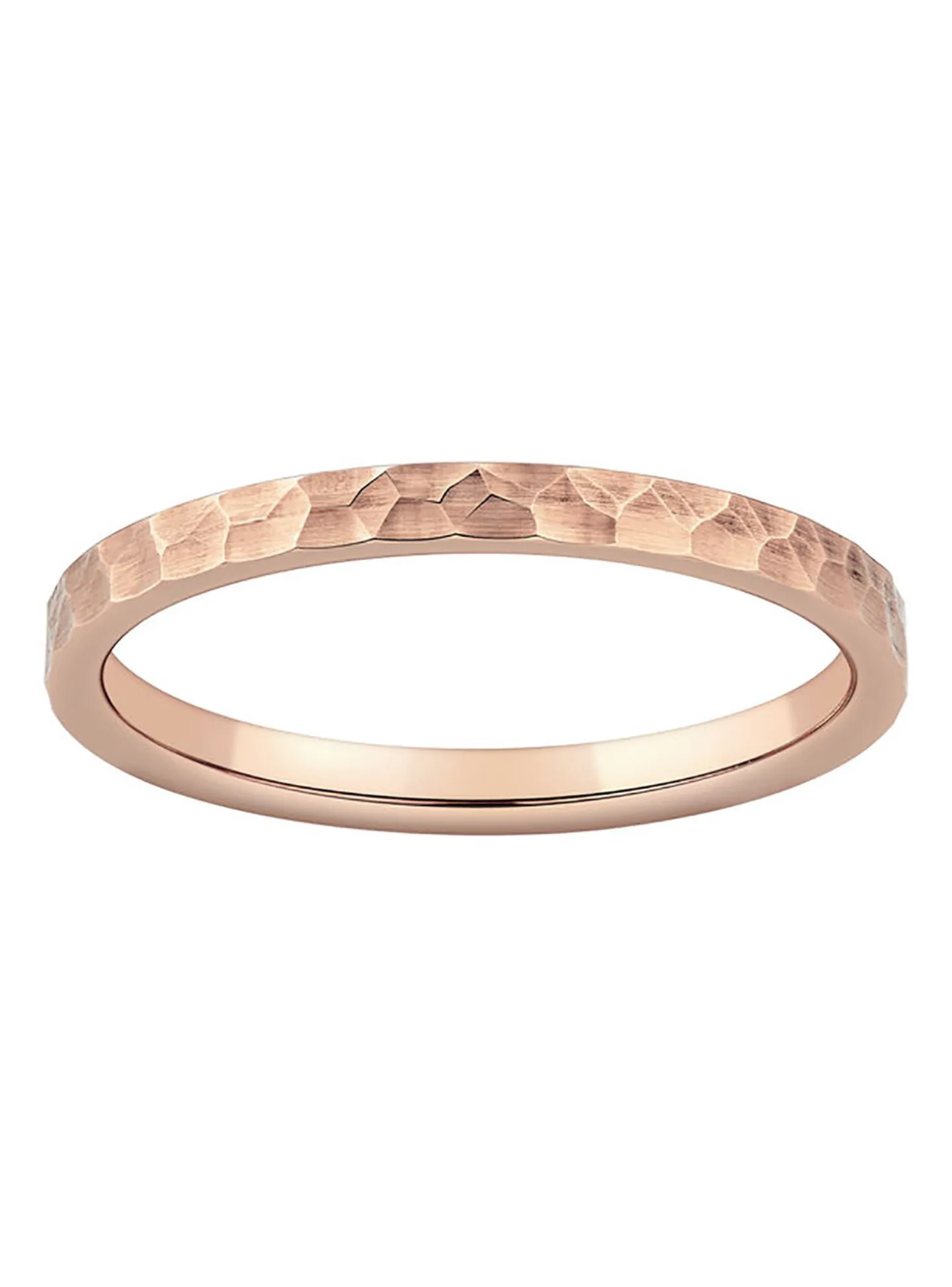 Alliance ruban plat confort or rose martelé