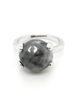 Bague 950 Milano argent quartz gris_x005f_x000D_collection Tortona