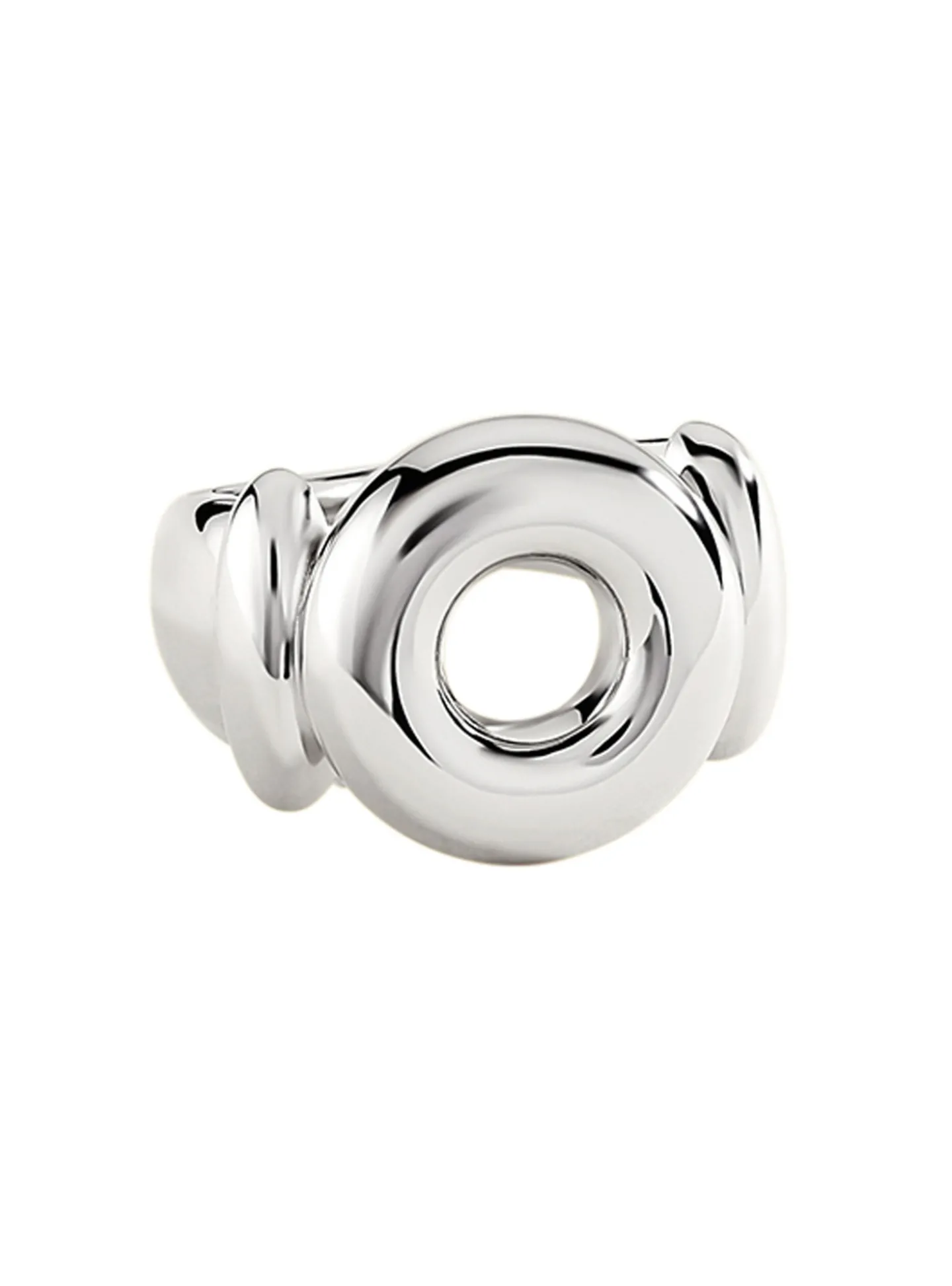 Bague Agatha Alma large forme bouée argent