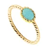Bague Agatha Atma dorée Amazonite