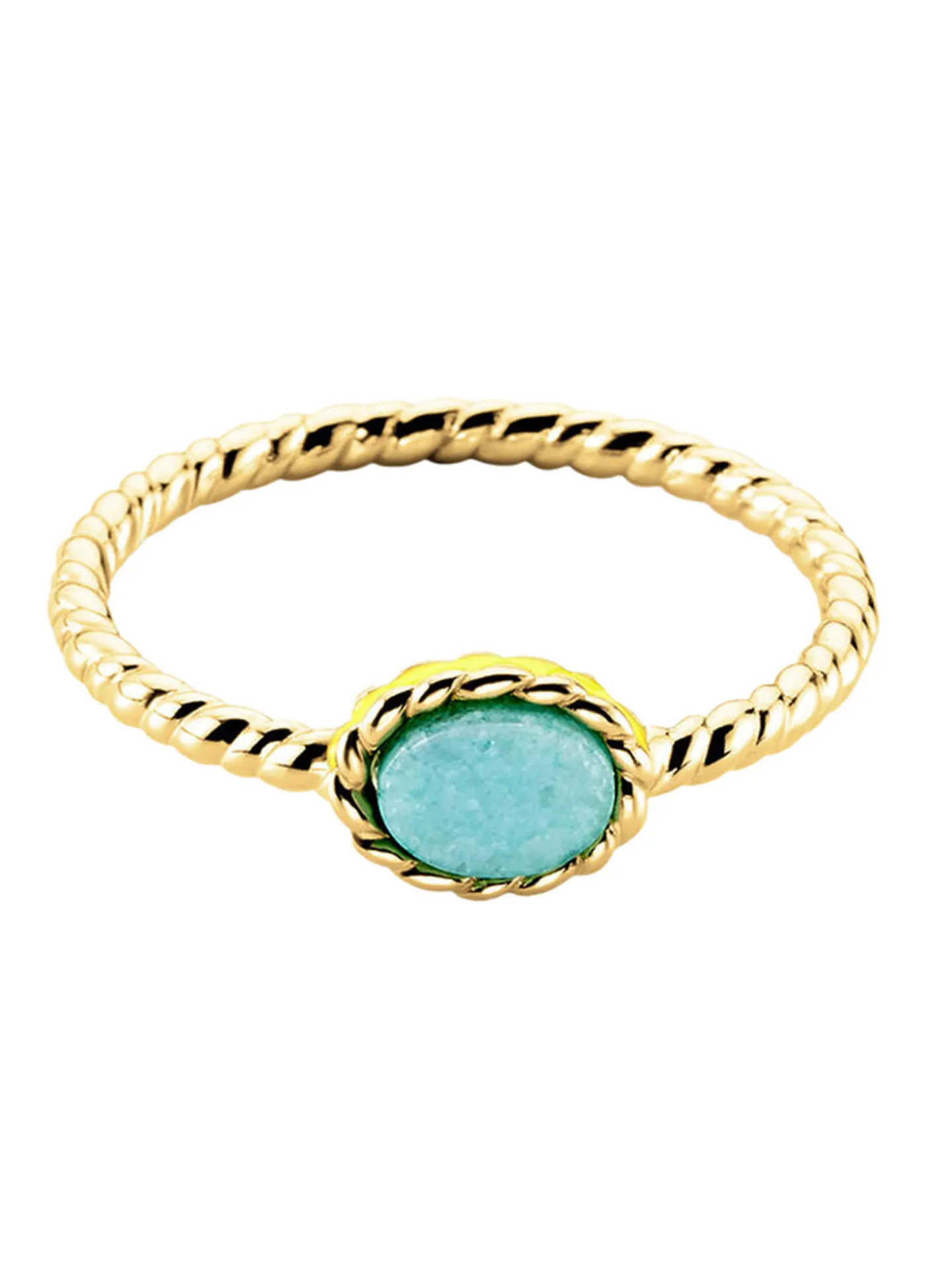 Bague Agatha Atma dorée Amazonite