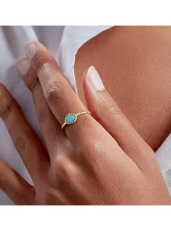 Bague Agatha Atma dorée Amazonite