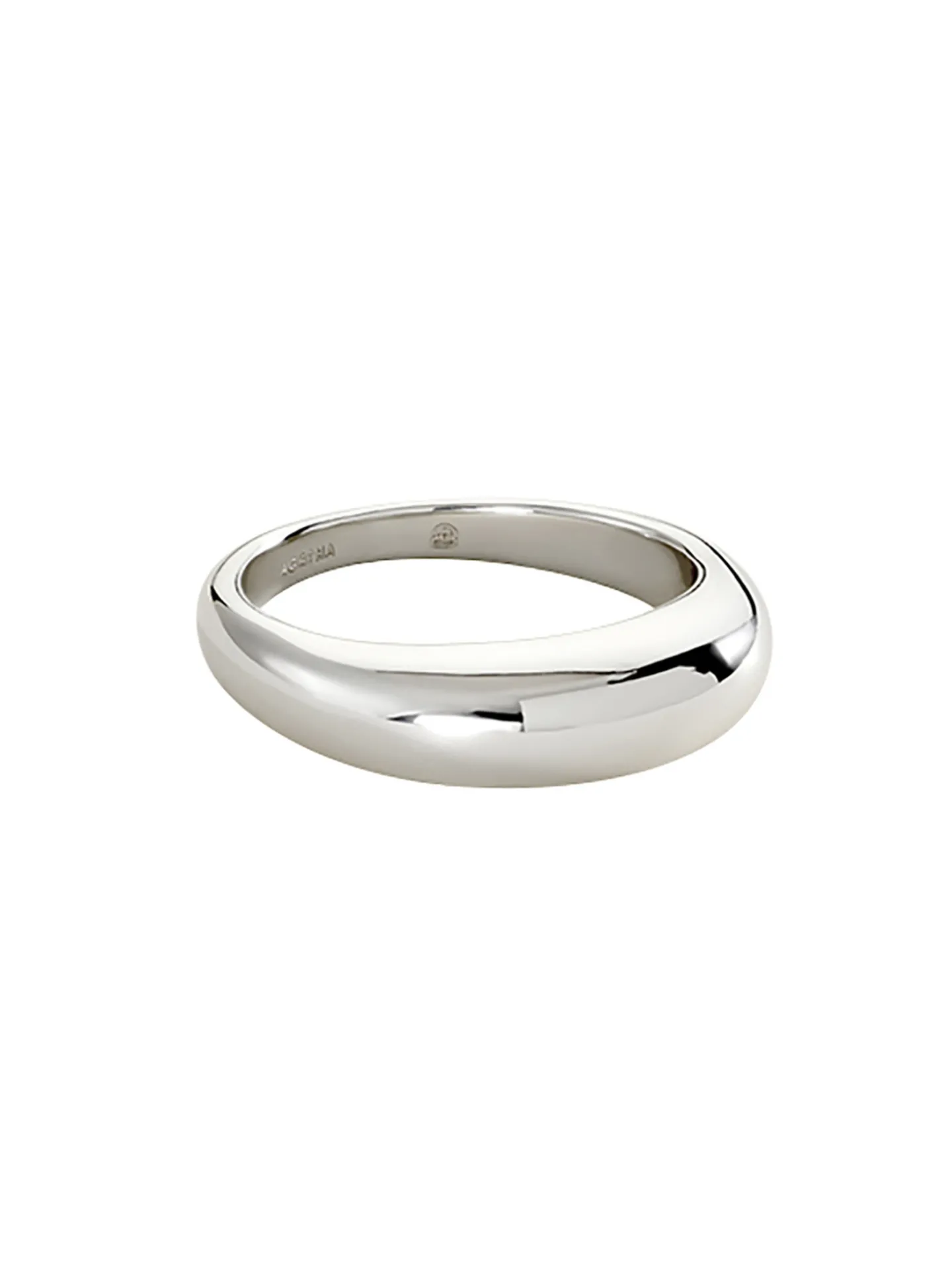 Bague Agatha jonc métal argenté_x005f_x000D_Collection LEO