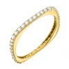 Bague Agatha plaqué or carré oxydes