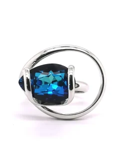 Bague Andréa Marazzini Pear Bermuda Blue réglable