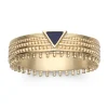 Bague avec émail bleu