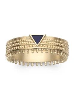 Bague avec émail bleu