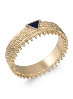 Bague avec émail bleu