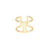 Bague Bangle Up Lune large blanc sable