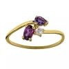 Bague Brillaxis Améthyste Rhodolite quartz