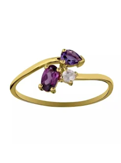 Bague Brillaxis Améthyste Rhodolite quartz