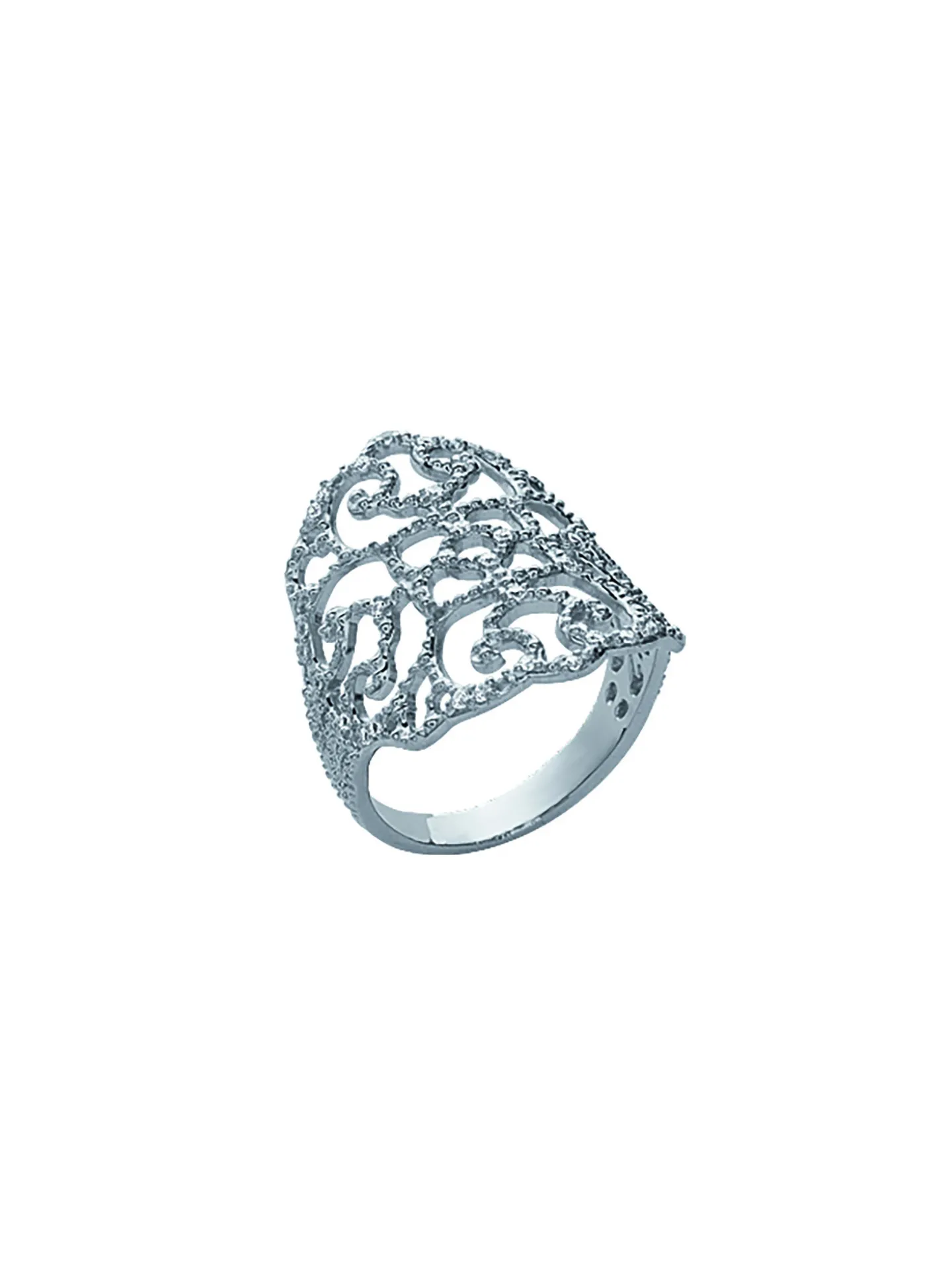 Bague Brillaxis arabesque empierrée