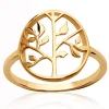 Bague Brillaxis Arbre de vie plaqué or