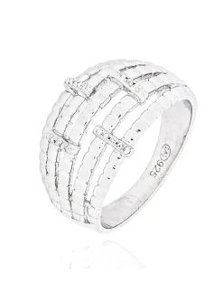 Bague Brillaxis argent diamants 12mm