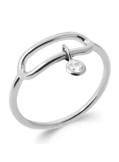 Bague Brillaxis argent pampille