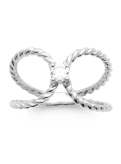 Bague Brillaxis argent torsadé OZ