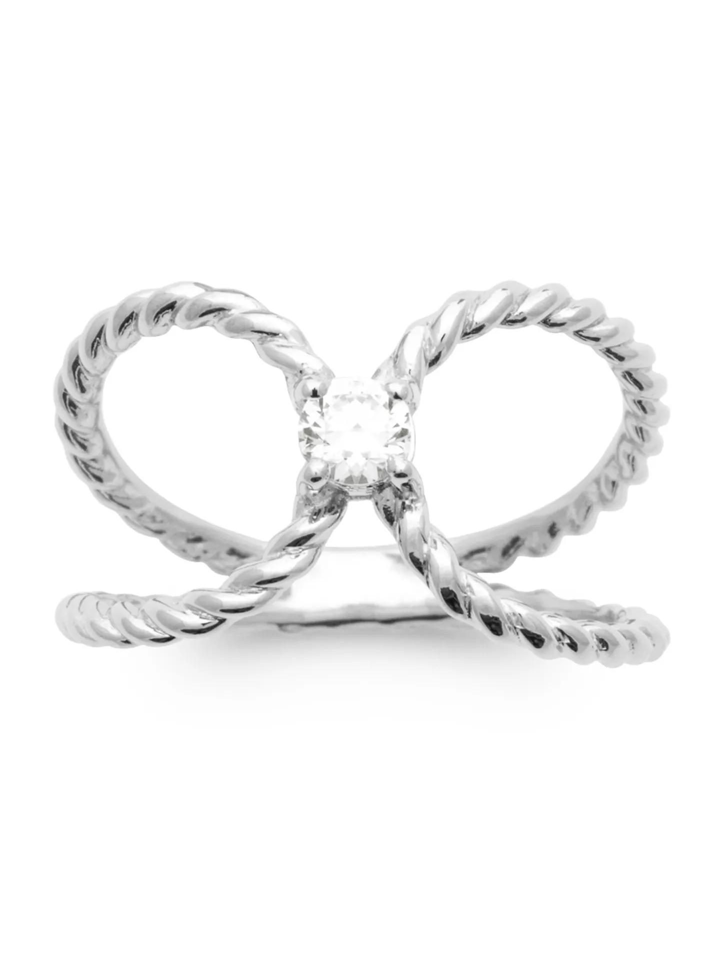 Bague Brillaxis argent torsadé OZ