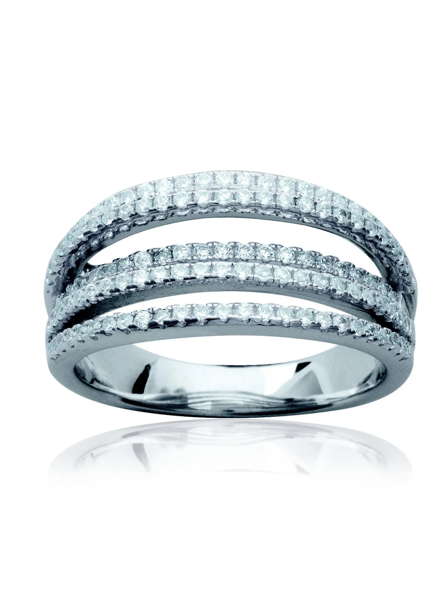 Bague Brillaxis argent volume