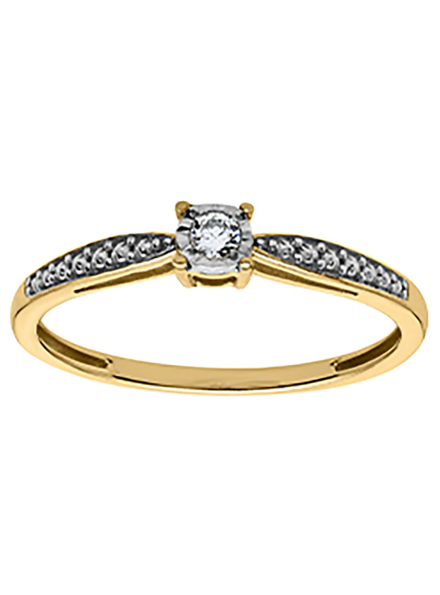 Bague Brillaxis diamant en or 9 carats