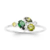 Bague Brillaxis en argent rhodié et oxydes colorés