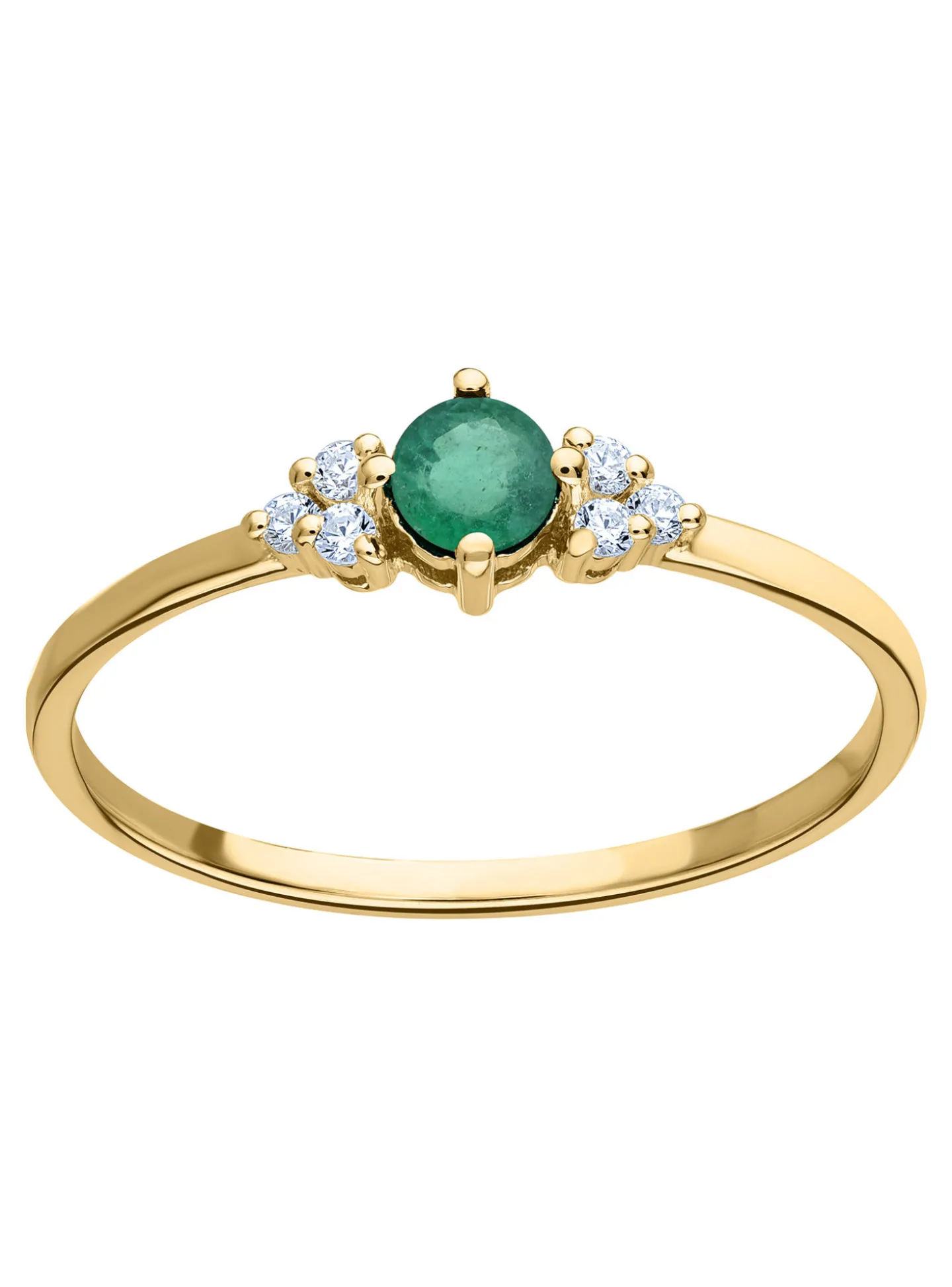 Bague Brillaxis émeraude et diamants