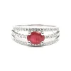 Bague Brillaxis motif ajouré or rubis diamant