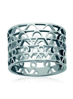 Bague Brillaxis motif aztèque