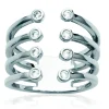 Bague Brillaxis multi rangs ouverte