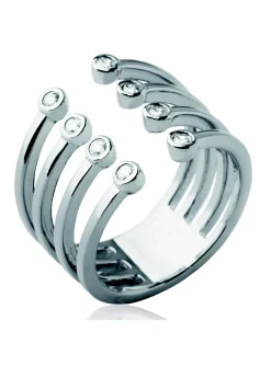 Bague Brillaxis multi rangs ouverte