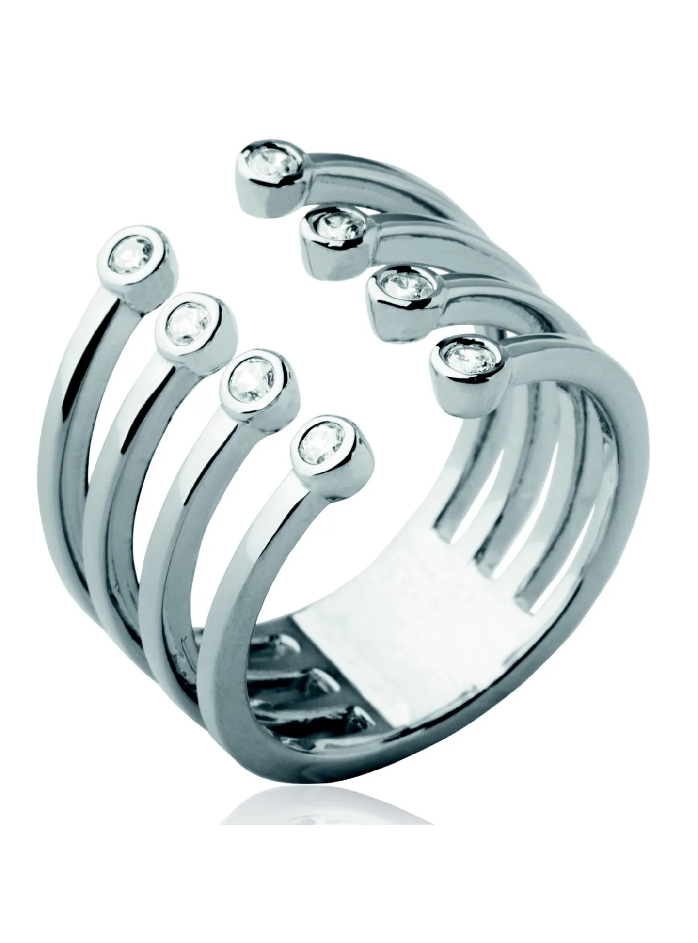 Bague Brillaxis multi rangs ouverte