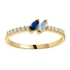 Bague Brillaxis or 18 carats topazes diamants