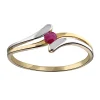 Bague Brillaxis or bicolore 18 carats rubis